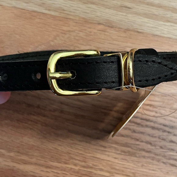 nwt bronze dog collar leather gold - Picture 3 of 6